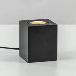 Straluma Tafelspot/vloerspot Rebel zwart vierkant> Woonkamerlampen|Slaapkamerlampen