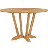 Straluma Teak houten buitentafel rond 130 cm> Eettafels
