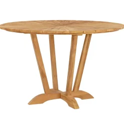 Straluma Teak houten buitentafel rond 130 cm> Eettafels