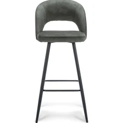 Straluma Trendy barkruk velours met zwart metalen poot> Barkrukken