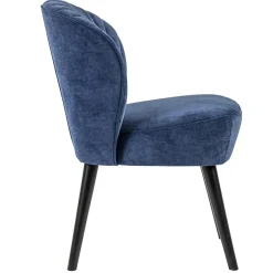 Straluma Trendy eetkamerstoel blauw met zwarte houten poot></noscript> Eetkamerstoelen