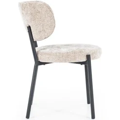 Straluma Trendy eetkamerstoel gemêleerd taupe met zwarte poot></noscript> Eetkamerstoelen