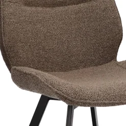 Straluma Trendy eetkamerstoel stof bruin met zwarte poot></noscript> Eetkamerstoelen