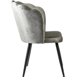 Straluma Trendy eetkamerstoel velours met zwarte poot><noscript><img width=