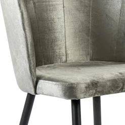 Straluma Trendy eetkamerstoel velours met zwarte poot><noscript><img width=