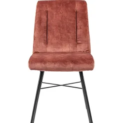 Straluma Trendy eetkamerstoel velvet blush met zwarte pootjes> Eetkamerstoelen
