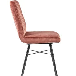 Straluma Trendy eetkamerstoel velvet blush met zwarte pootjes></noscript> Eetkamerstoelen