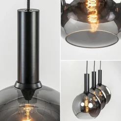 Straluma Trendy hanglamp met smoke/titanium glazen bollen><noscript><img width=
