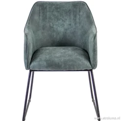 Straluma Trendy kuipstoel met zwart metalen poot> Eetkamerstoelen