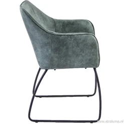 Straluma Trendy kuipstoel met zwart metalen poot></noscript> Eetkamerstoelen