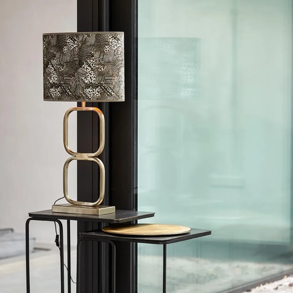 Straluma Trendy lampvoet Lutika licht goud exclusief kap> Tafellampen|Lampenvoeten