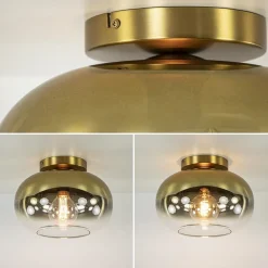 Straluma Trendy plafondlamp goud met goud gradiënt glas><noscript><img width=