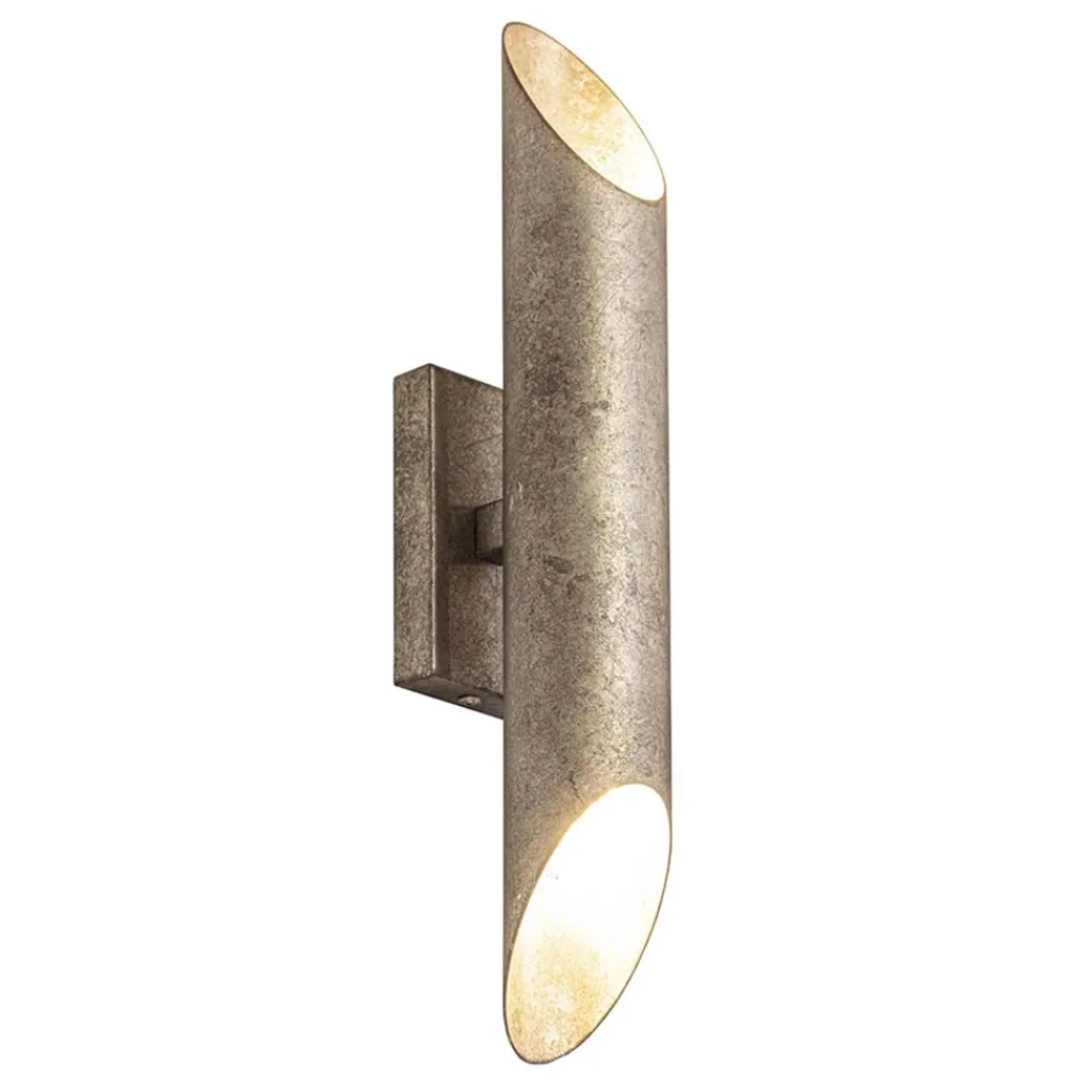 Straluma Up+down wandlamp ambachtelijk zilver> Wandlampen|Design Verlichting