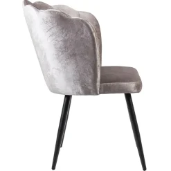 Straluma Velvet roze eetkamerstoel met zwart metalen pootjes></noscript> Eetkamerstoelen