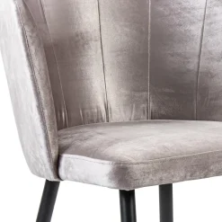 Straluma Velvet roze eetkamerstoel met zwart metalen pootjes></noscript> Eetkamerstoelen