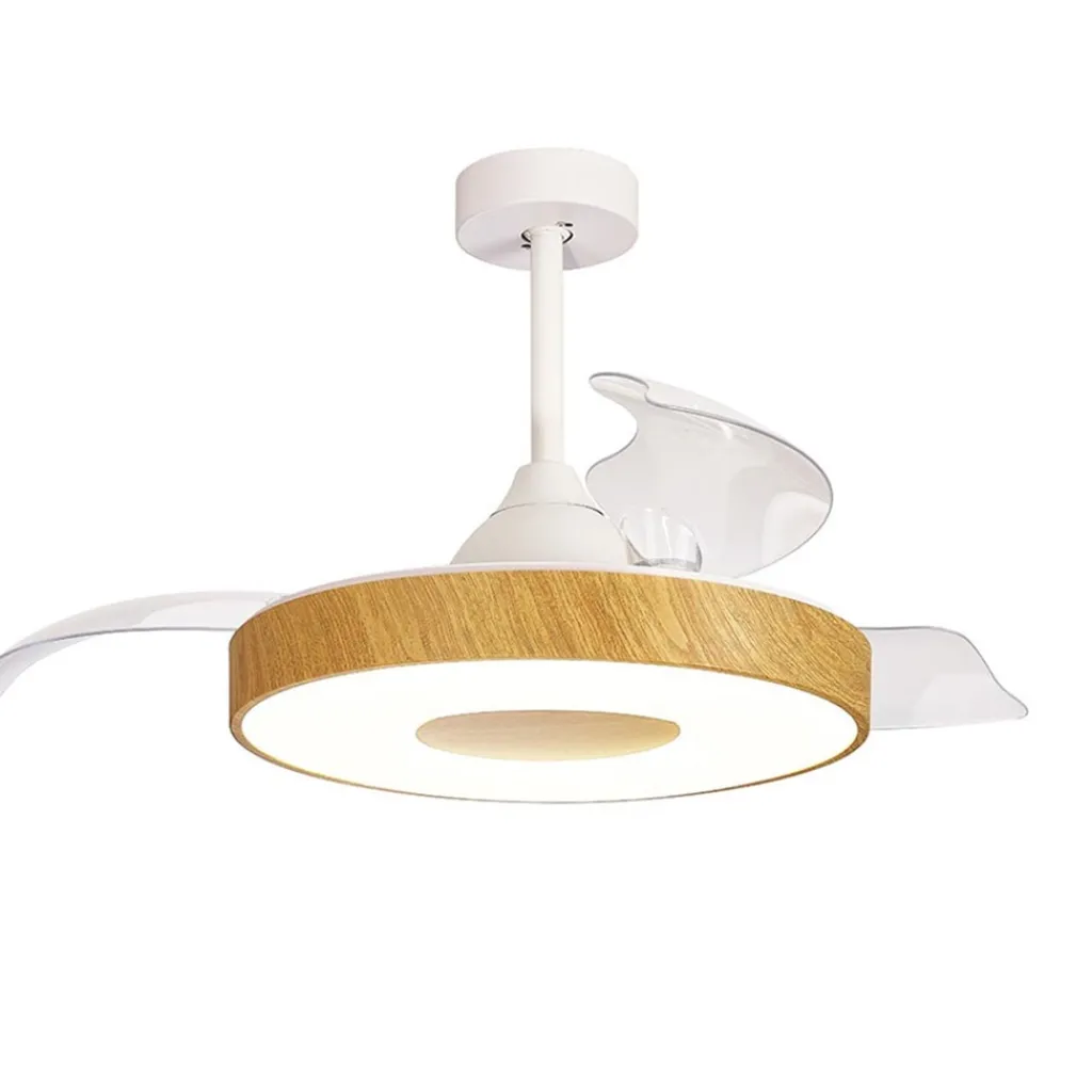 Straluma Ventilator Coin hout remote cct> Plafondlampen|Plafondventilatoren met lamp