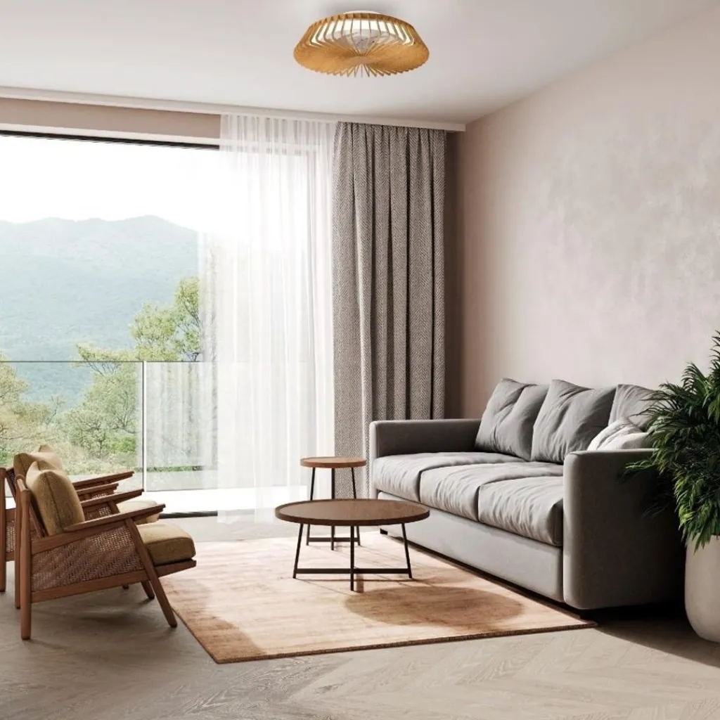 Straluma Ventilator Himalaya Mini hout remote cct> Plafondlampen|Plafondventilatoren met lamp