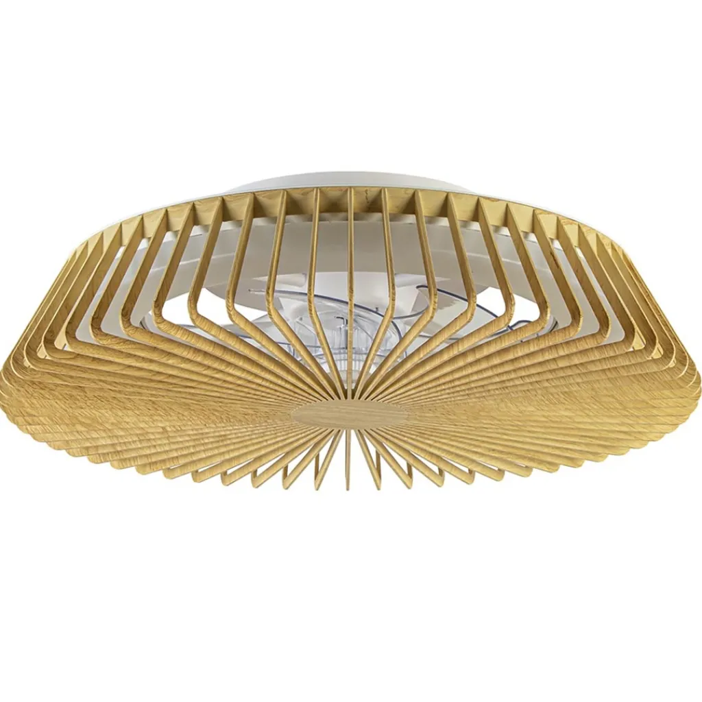 Straluma Ventilator Himalaya Wood remote+app> Plafondlampen|Plafondventilatoren met lamp