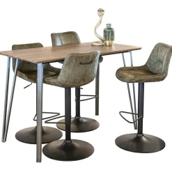 Straluma Verstelbare barkruk metalen poot met microleder zitting></noscript> Barkrukken