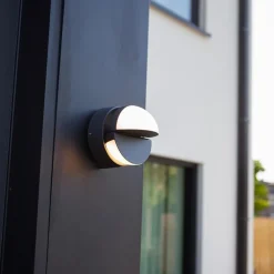 Straluma Verstelbare buitenlamp rond donker grijs inclusief LED><noscript><img width=