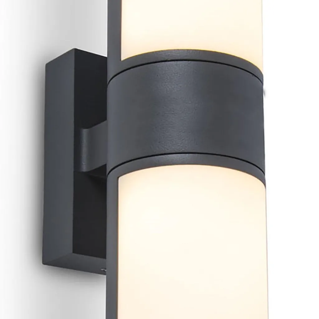 Straluma Verstelbare LED buitenlamp 2-lichts cilinder donker grijs> Wandlampen|Buitenlampen