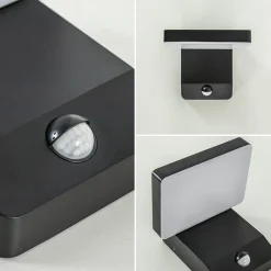 Straluma Verstelbare LED buitenlamp zwart IP54 met sensor><noscript><img width=