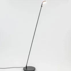 Straluma Verstelbare LED leeslamp zwart geborsteld staal dim-to-warm> Vloerlampen|Leeslampen