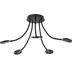 Straluma Verstelbare 5-lichts plafondlamp LED met smoke glas> Plafondlampen|LED Plafondlampen