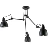 Straluma Verstelbare 3-lichts plafondlamp met zwarte kappen> Plafondlampen|Industriële Verlichting