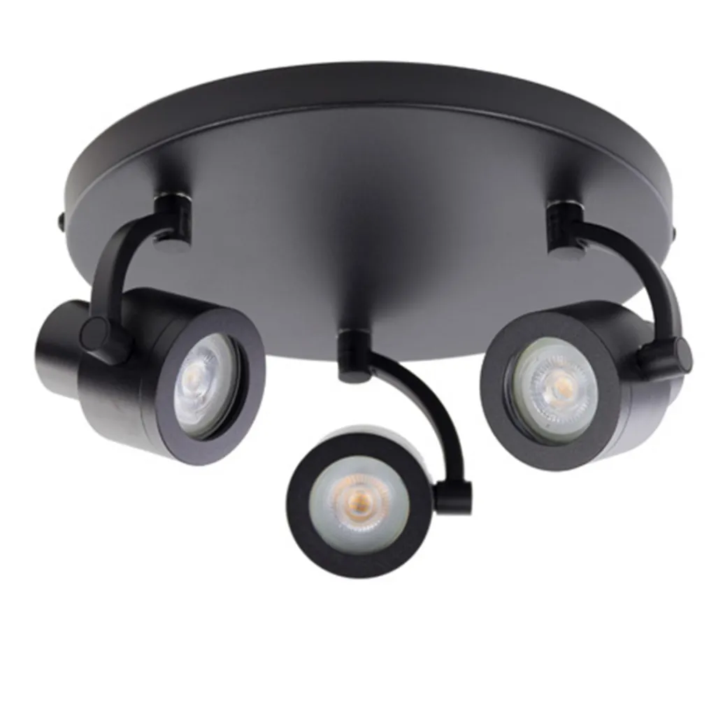 Straluma Verstelbare opbouwspot zwart 3-lichts> Plafondlampen|Opbouwspots