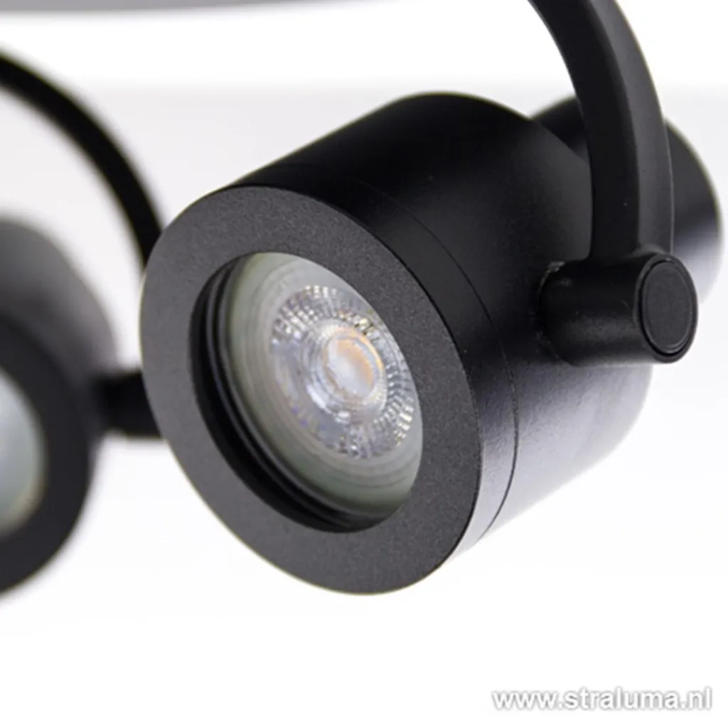 Straluma Verstelbare opbouwspot zwart 3-lichts> Plafondlampen|Opbouwspots