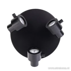 Straluma Verstelbare opbouwspot zwart 3-lichts><noscript><img width=