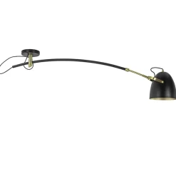 Straluma Verstelbare plafondlamp mat zwart met goud> Booglampen|Eetkamerverlichting
