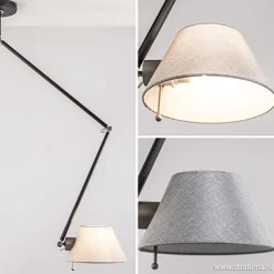 Straluma Verstelbare plafondlamp met stoffen kap> Slaapkamerlampen|Keukenverlichting
