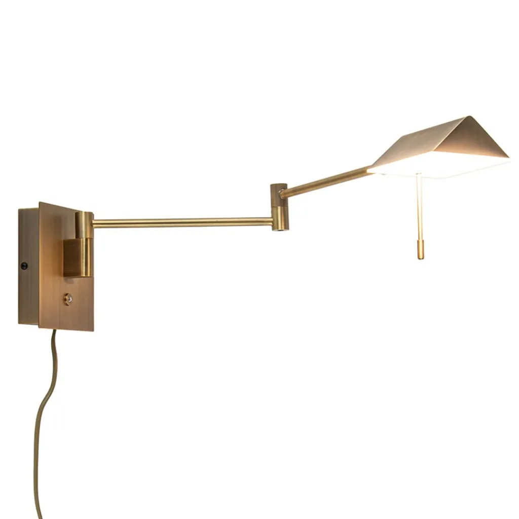 Straluma Verstelbare wandlamp brons inclusief LED dim to warm> Wandlampen|Woonkamerlampen