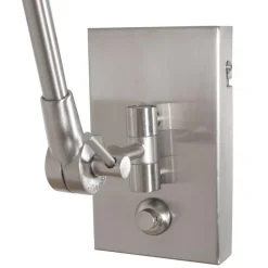 Straluma Verstelbare wandlamp staal met velourse kap zilver></noscript> Wandlampen|Schemerlampen