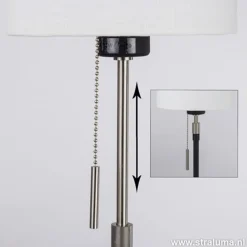 Straluma Verstelbare zwarte tafellamp met kap></noscript> Schemerlampen|Woonkamerlampen