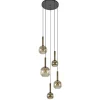 Straluma Videlamp Bella 5L rond zwart/brons+smoke> Videverlichting|Pendel Lampen