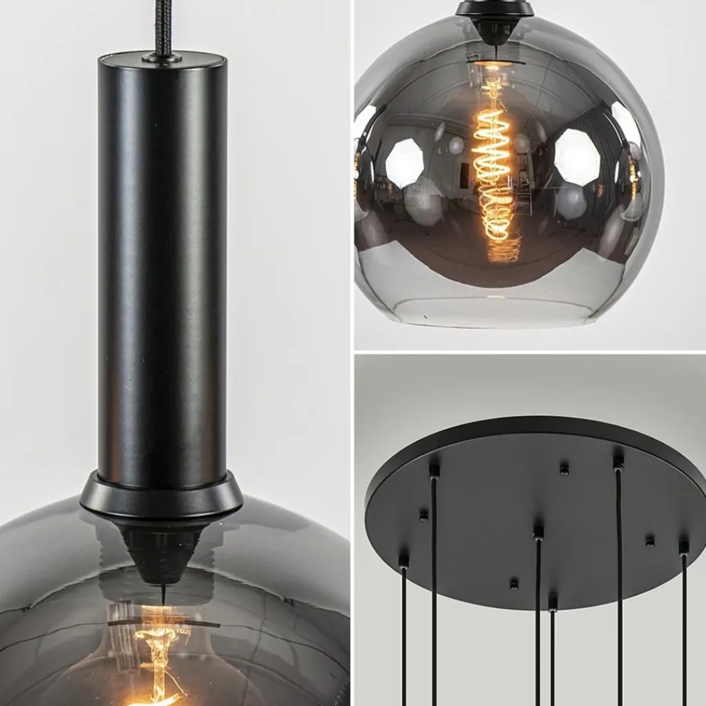 Straluma Videlamp 6L zwart + titanium glas mix> Videverlichting|Woonkamerlampen