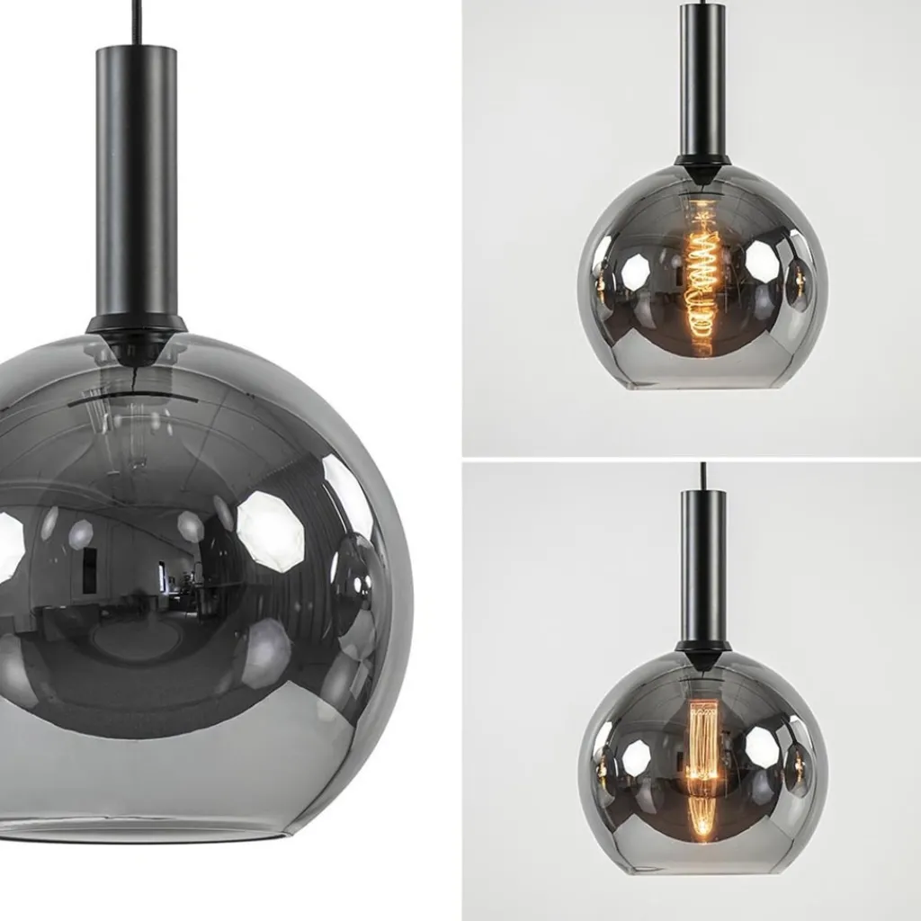 Straluma Videlamp 6L zwart + titanium glas mix> Videverlichting|Woonkamerlampen