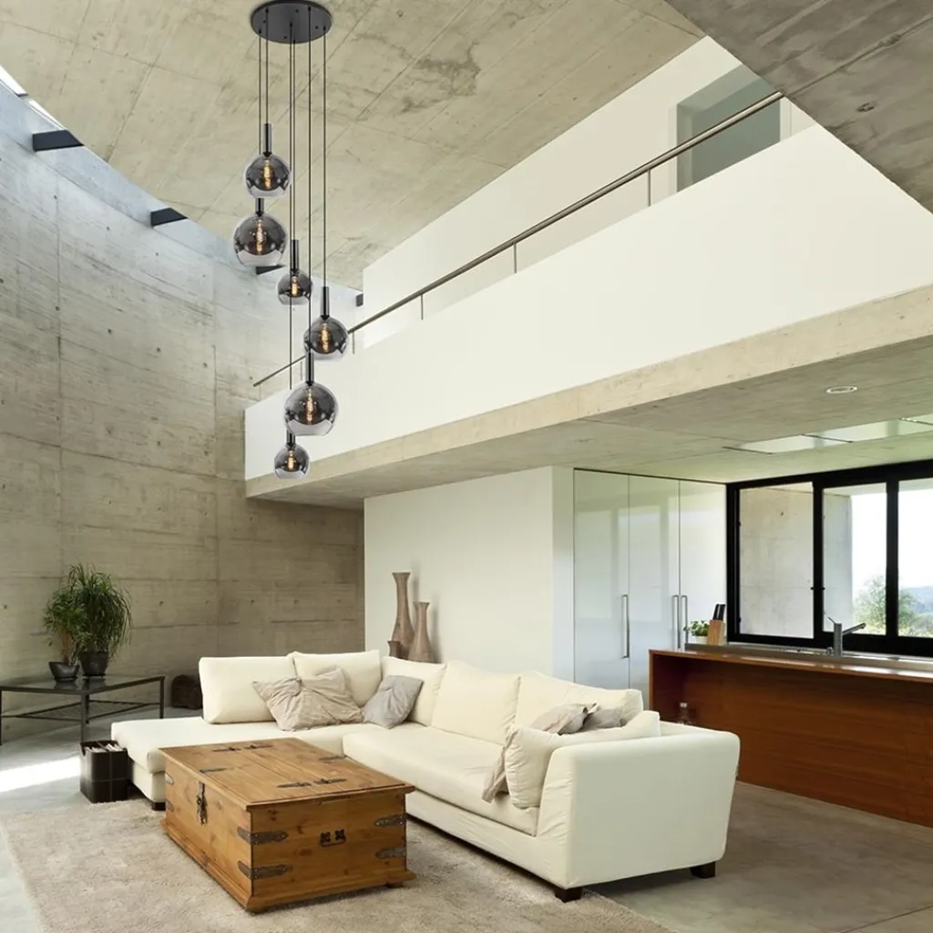 Straluma Videlamp 6L zwart + titanium glas mix> Videverlichting|Woonkamerlampen