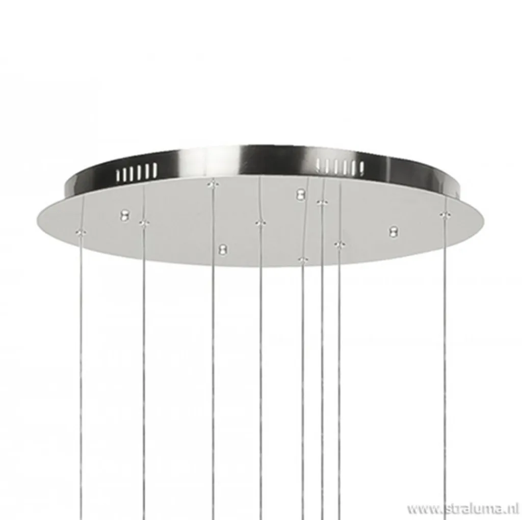 Straluma Videlamp Olympia nikkel 8 ringen> Hanglampen|Videverlichting