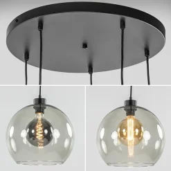 Straluma Videlamp zwart 5-lichts smoke glas><noscript><img width=
