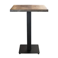 Straluma Vierkante bartafel mangohout 80x80 cm met zwarte poot> Bartafels