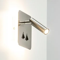 Straluma Vierkante LED wandlamp met verstelbare spot> Wandlampen|Bedlampjes