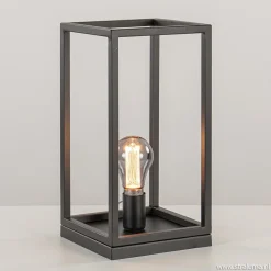 Straluma Vierkante tafellamp frame zwart modern> Slaapkamerlampen|Halverlichting