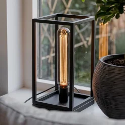 Straluma Vierkante tafellamp frame zwart modern></noscript> Slaapkamerlampen|Halverlichting