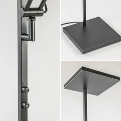 Straluma Vierkante uplighter zwart met verstelbare leesarm><noscript><img width=