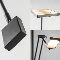 Straluma Vierkante uplighter zwart met verstelbare leesarm><noscript><img width=