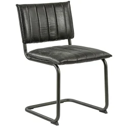 Straluma Vintage eetkamerstoel dark grey met gunmetal frame> Eetkamerstoelen